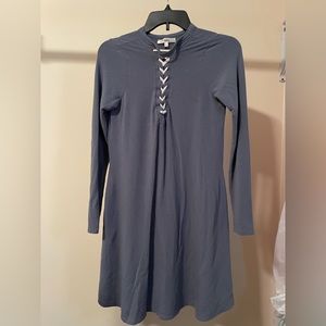 Blue Long Sleeve Dress